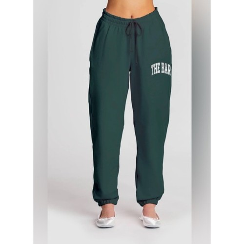 The BAR Varsity Jogger Jogginghose Damen Grün Weiß Größe S