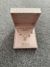 Isabella M. Women’s Necklace Sterling Silver Coloured Gold 16+2”