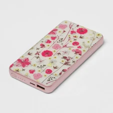 10000mAh Power Bank - heyday Multi Floral: Dual Device Charging, USB Cable