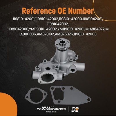 Coolant Water Pump for Yanmar 3TNV82A 3TNC78E 119810-42000