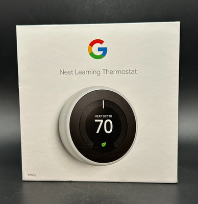 Google Nest Learning Thermostat Model T3017US in White ~ New in Open Box