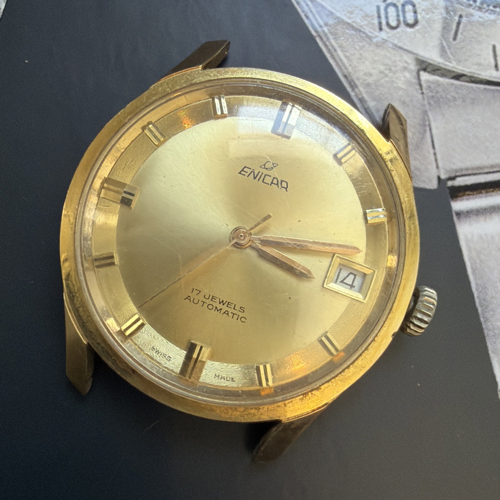  Vintage ref.125/001 17 AR1145 AUTOMATIC 25j jewels ENICAR Date - vintagewatches.pk