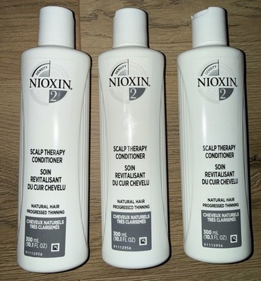 Nioxin System 2 10.1 Oz. Scalp Therapy Conditioner Hair Thinning Lot Of 3