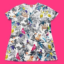 Jungle Buddies Dickies Scrubs EDS Signature V Neck Top DK704 JGBD