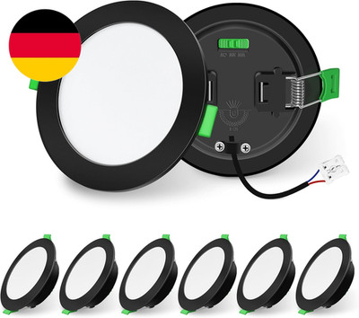 ALUSSO Schwarz Einbaustrahler LED Spots 230V Dimmbar 10W 1050Lm Einbauleuchten H
