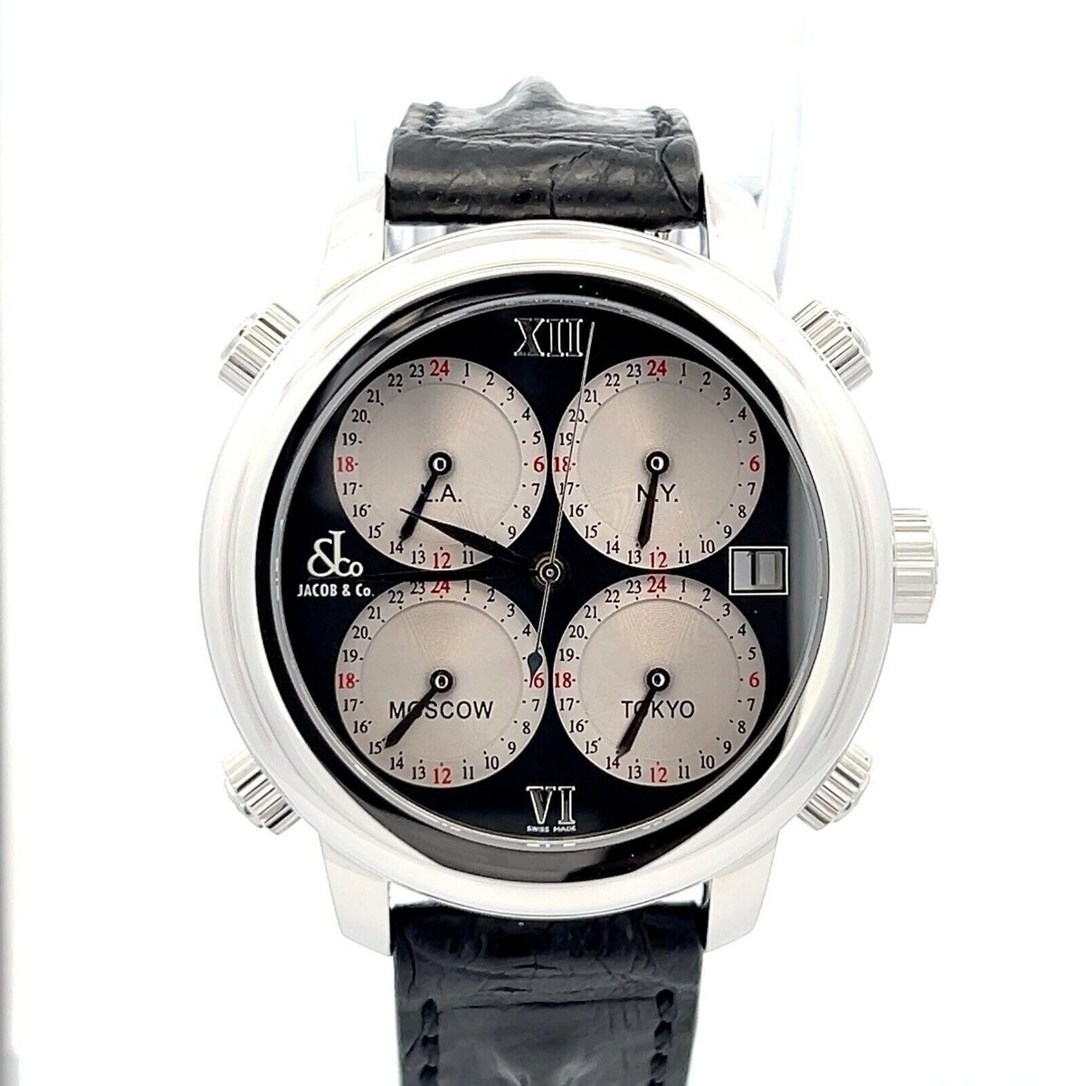 New Mens Jacob & Co. Five Time Zone H24 Automatic Five Time