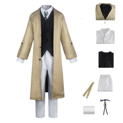 Neu Anime Bungo Streunerhunde Dazai Osamu Herren Cosplay Kostüm Anzug Outfit Uniform