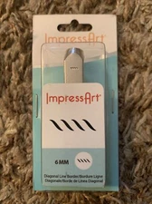 ImpressArt Diagonal Line Border Metal Stamp, 6mm- Jewelry & Craft Punch