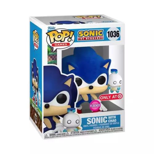 Funko POP! Games: Sonic The Hedgehog - Sonic with Hero Chao (Flocked)(Target) #1