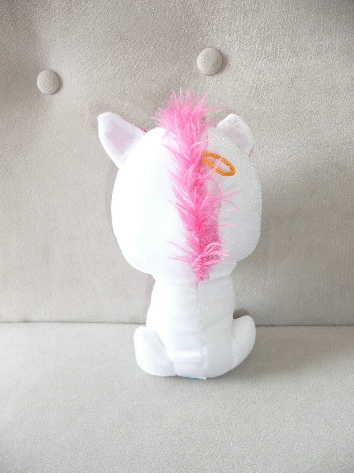 Classic Toy Co Inc Pink & White Unicorn plush Stuffed Animal 9"