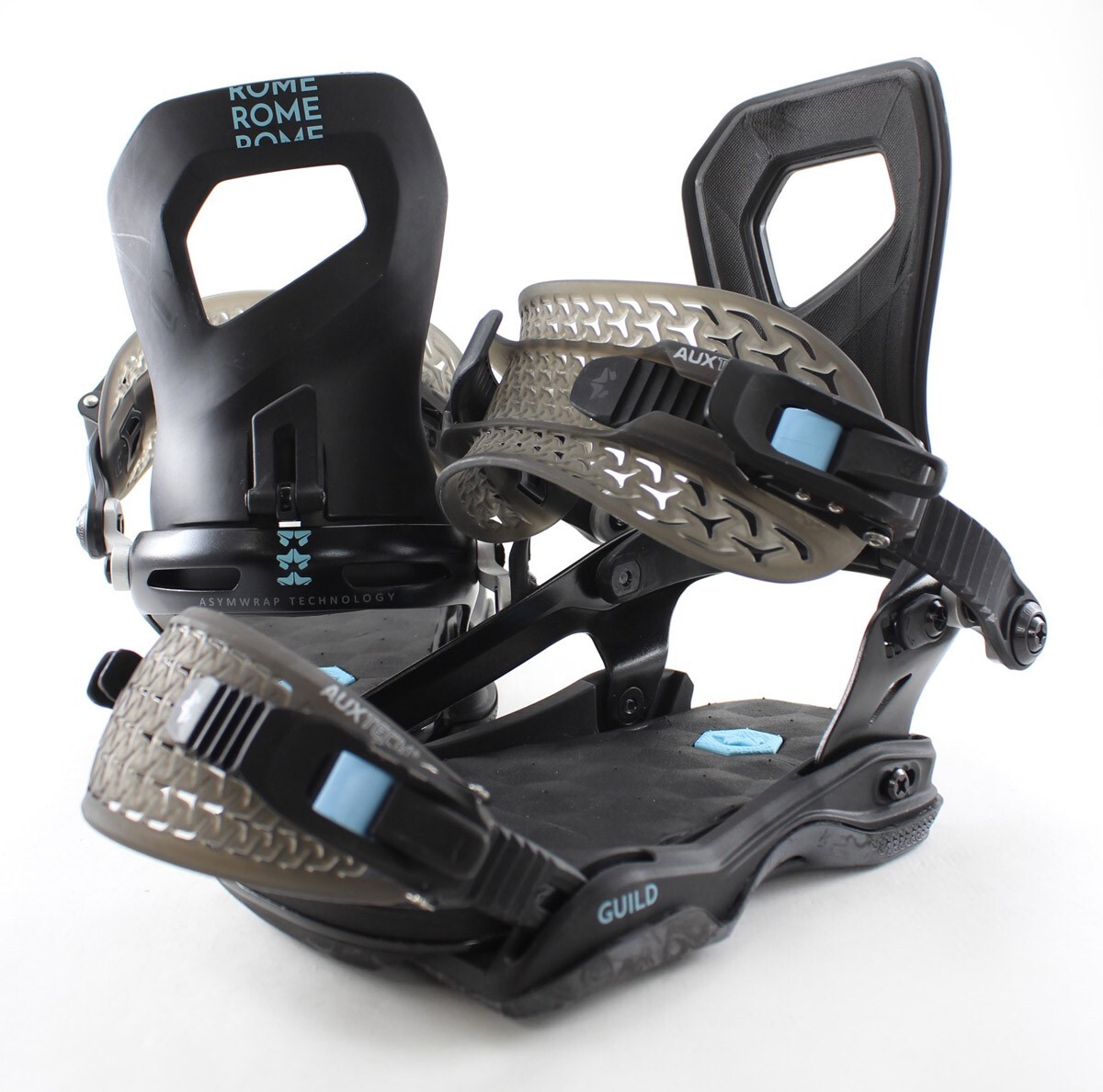 Rome Guild Snowboard Bindings, Small (Womens US 6.5-8.5), Black