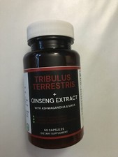 Tribulus Terrestris, Ginseng, Ashwagandha, MACA - Vegan Capsules