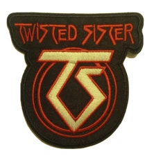 Twisted Sister~TS~Patch~Embroidered~3 3/4" x 3 3/4"~Iron or Sew on~Hair Metal