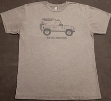 Unisex Lg Next Level Green Be Outdoors Off Road Car Graphic T Shirt