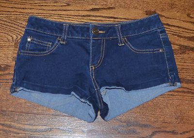 CELEBRITY PINK WOMEN'S JUNIORS DARK DENIM SHORTS MACYS