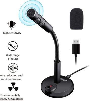 PC Mikrofon USB Standmikrofon Mit Schalter Computer Microphone Plug & Play HOT