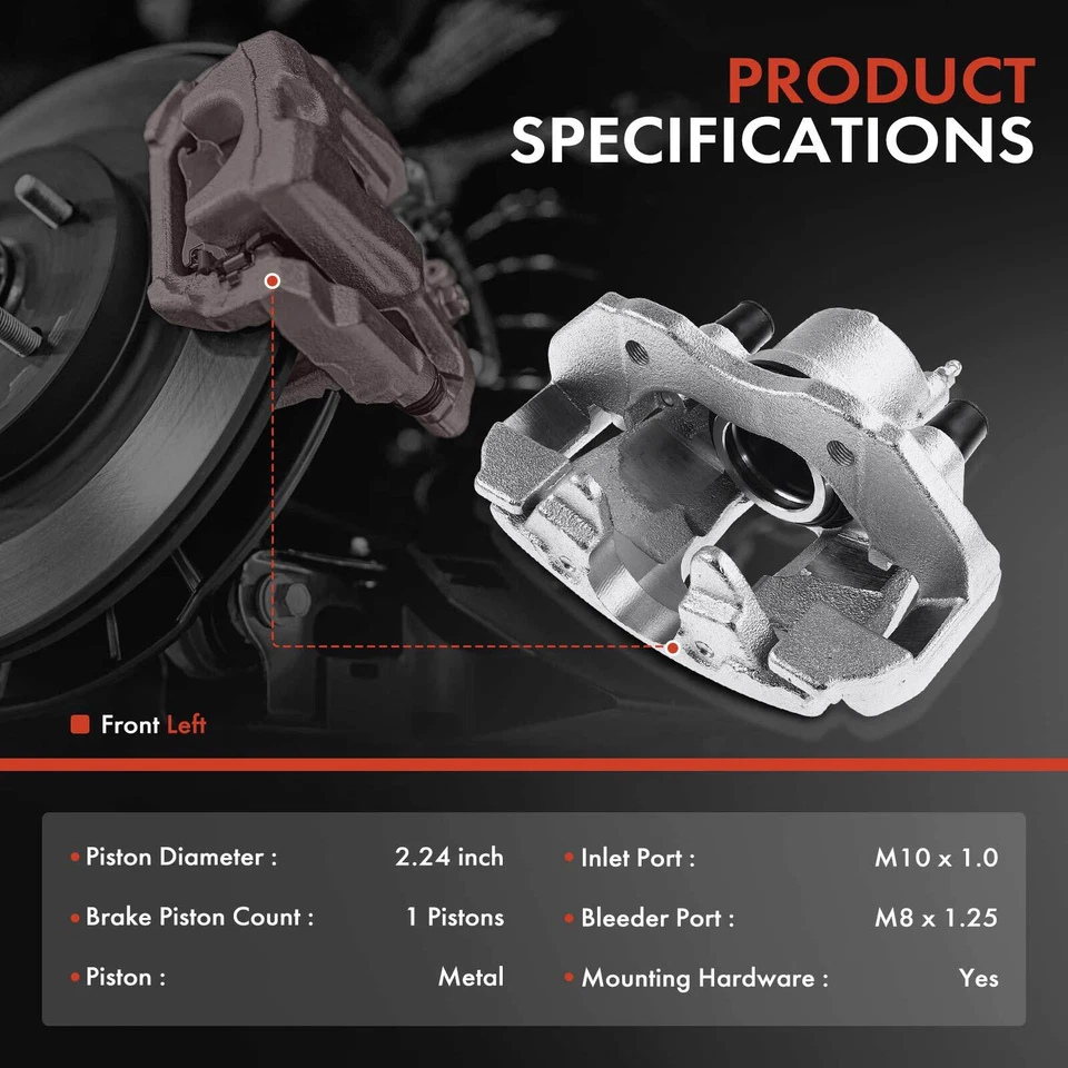 Pinza de freno de disco delantera izquierda con soporte para Mazda 3 2005-2006 2008-2013 3 Sport Foto 2 de 4