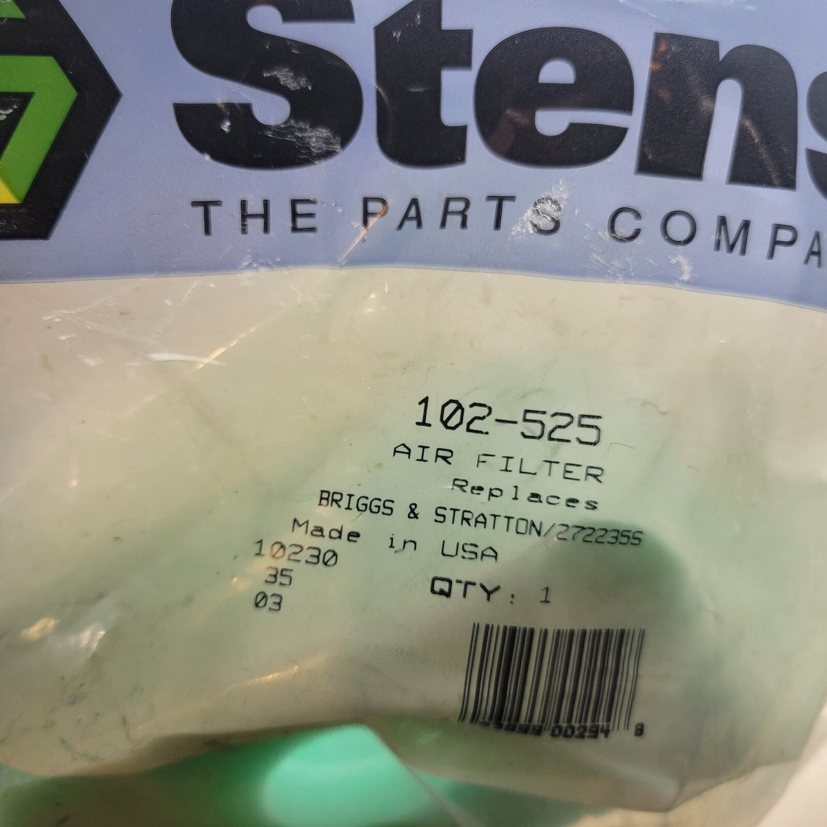 Stens 102-525 Luftfilter Ersetzt Briggs & Stratton 4107 - Für 3-4 PS Motoren