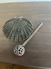 Alte große Anstecknadel 925 Sterling Silber Brosche Vintage Mid Century 5101.17