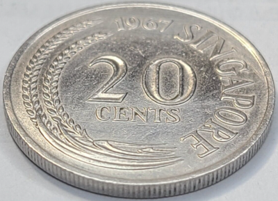 1967 Singapore 20 Cents KM# 4 US SELLER COMBINE SHIPPING | eBay