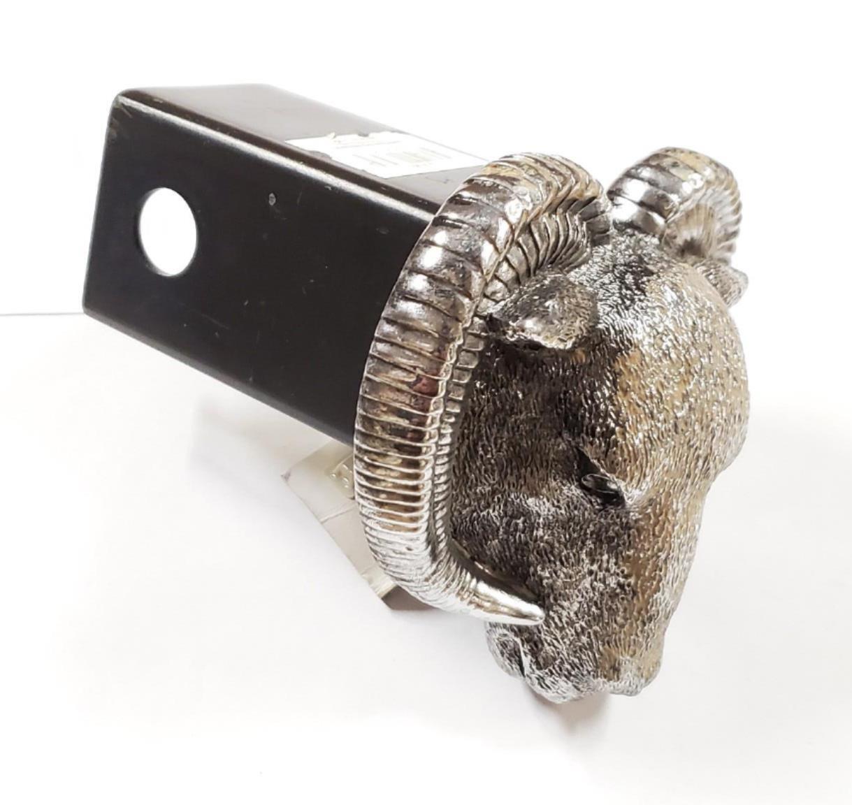 Chrome Rams Head Custom TRAILER HITCH COVER 2" HITCH RECEIVER INSERT 3D METAL