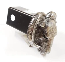 Chrome Rams Head Custom TRAILER HITCH COVER 2" HITCH RECEIVER INSERT 3D METAL