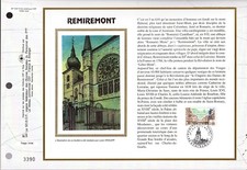 2955++FEUILLET CEF SUR  SOIE 1er JOUR 1995  REMIREMONT