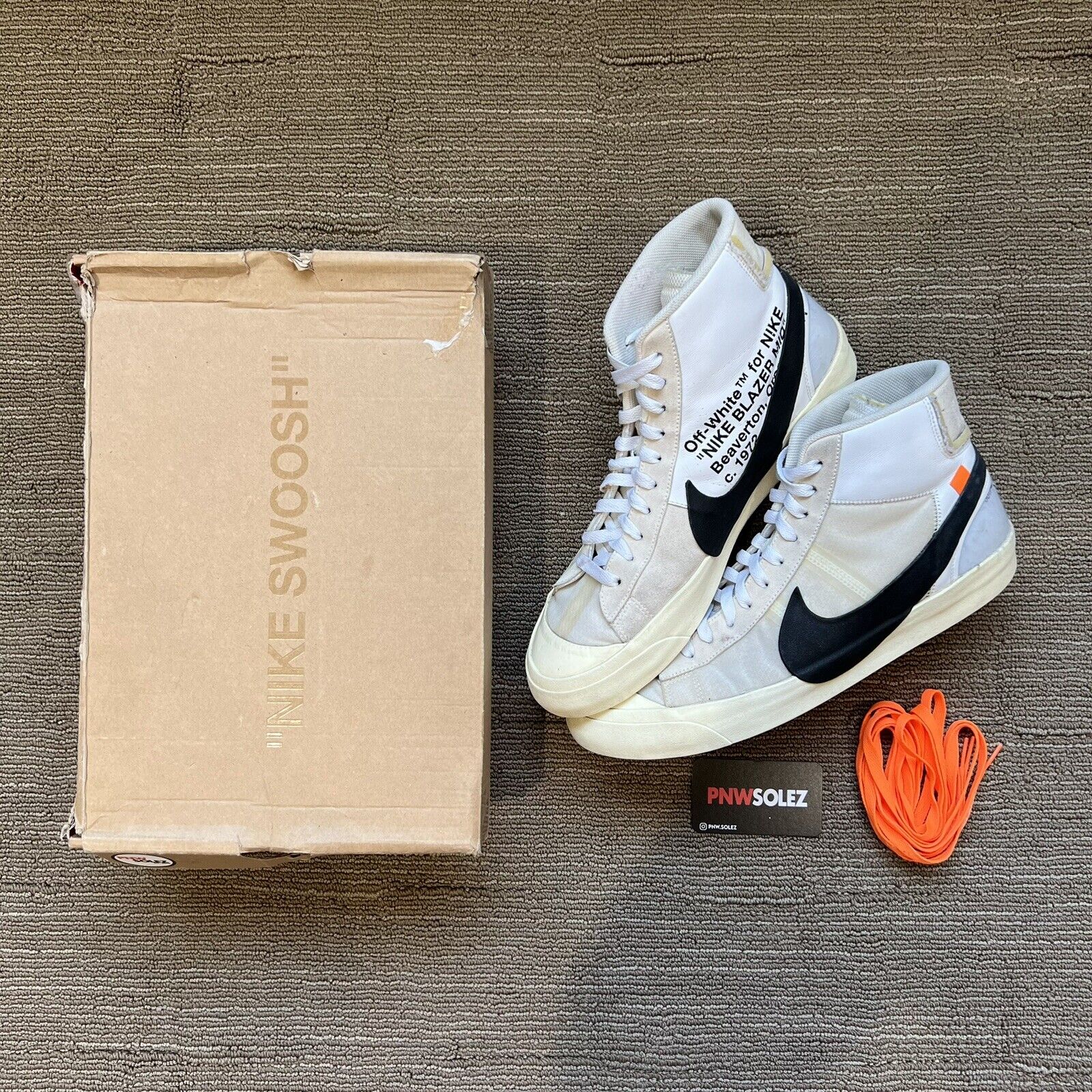 Nike The 10 Blazer Mid Nike x OFF-White Sneakers/Shoes AA3832-100 (US 7)