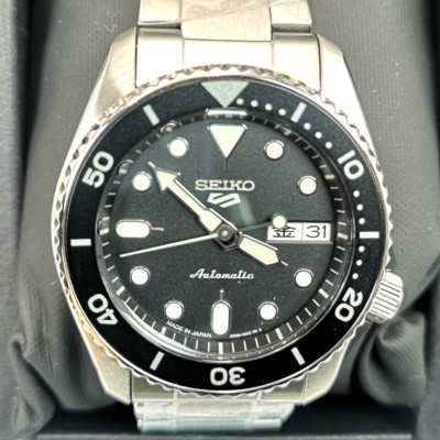 SEIKO 5 Sports SBSA225 Black Automatic Mechanical Diver Men's