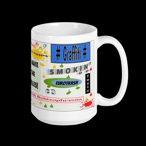 Graffiti funny slogan sarcastic novelty mug - Picture 3 of 4