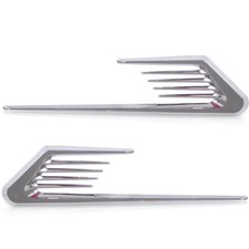 Accessory Car Chrome Euro Style Fender Side Vent Hood Air Flow Grille Decorative