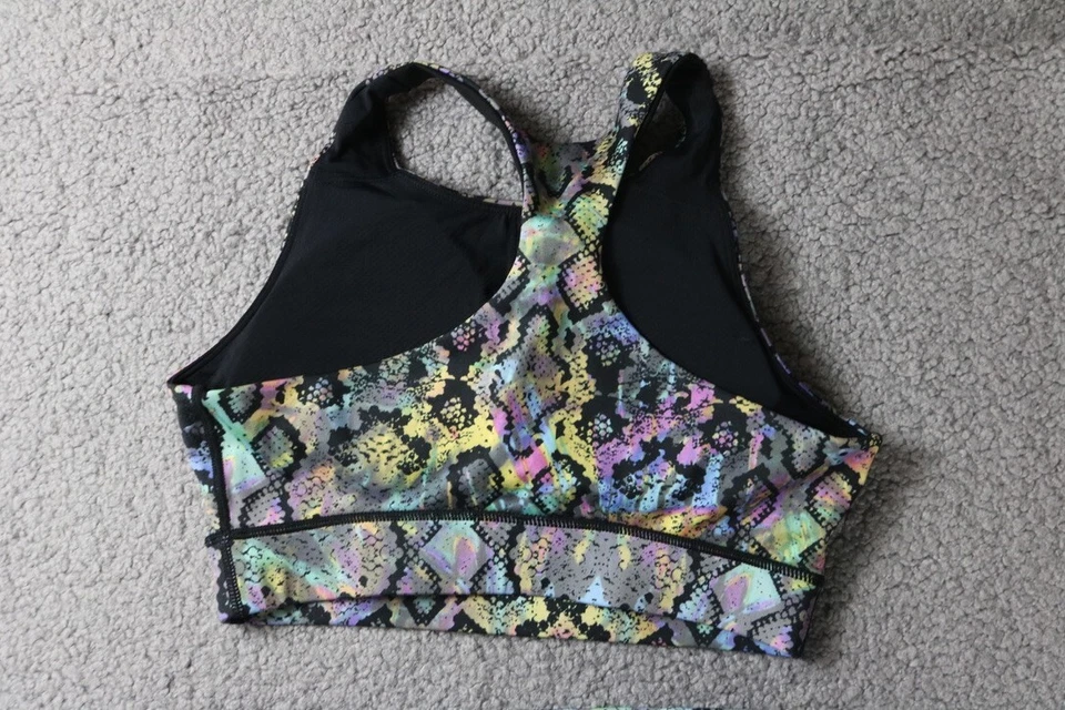 Комплект леггинсов Yelete женские маленькие со змеиным принтом радужный бюстгальтер леггинсы спортивная спина - Изображение 3 из 4