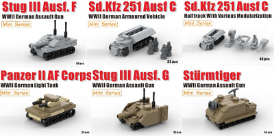 2. Weltkrieg Deutscher Minischachpanzer II Stug Sdkfz 251 Panzerflugzeug 2. Weltkrieg mok Block