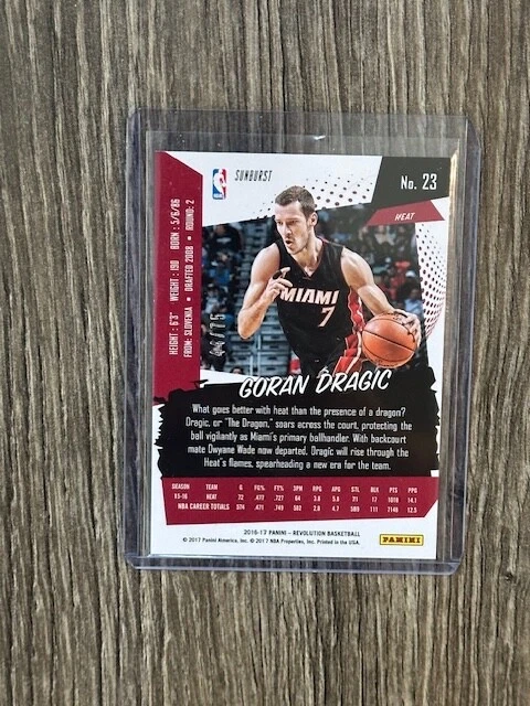 2016-17 Panini Revolution #23 Goran Dragic Sunburst # 44/75 SSP - Image 2 of 2
