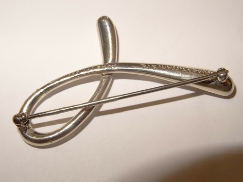 Tiffany & Co. Elsa Peretti 925 Sterling 'Letter J' Brooch Pin - Picture 2 of 3