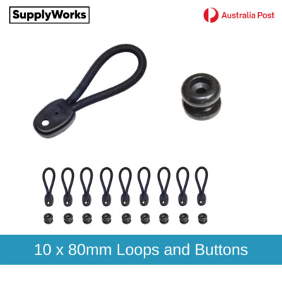 Ultimate Bungee Loop Fitting Kit 80mm - 10 Pack - Loops, Rivets - Foto 10