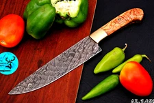 CUSTOM HANDMADE FORGED DAMASCUS STEEL CHEF KNIFE KITCHEN UTILITY KNIFE 1425