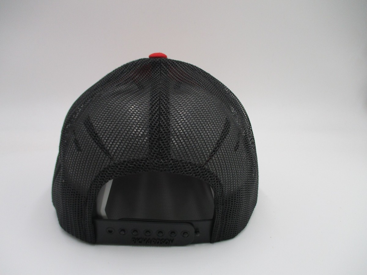 B Logo Cross Trucker Hat Cap Black Red Snap Back Mens | eBay