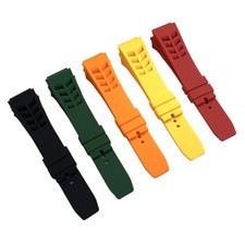 25mm-Spring Bar-Watch Rubber Band Strap For RICHARD MILLE RM011 RM-11