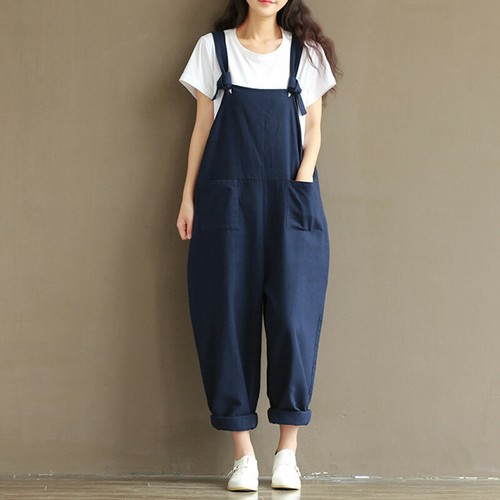 Womens Loose Dungarees Jumpsuit 