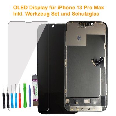 HX FHD OLED Display for iPhone 13 Pro Max LCD Screen BLACK + TOOL + Glass