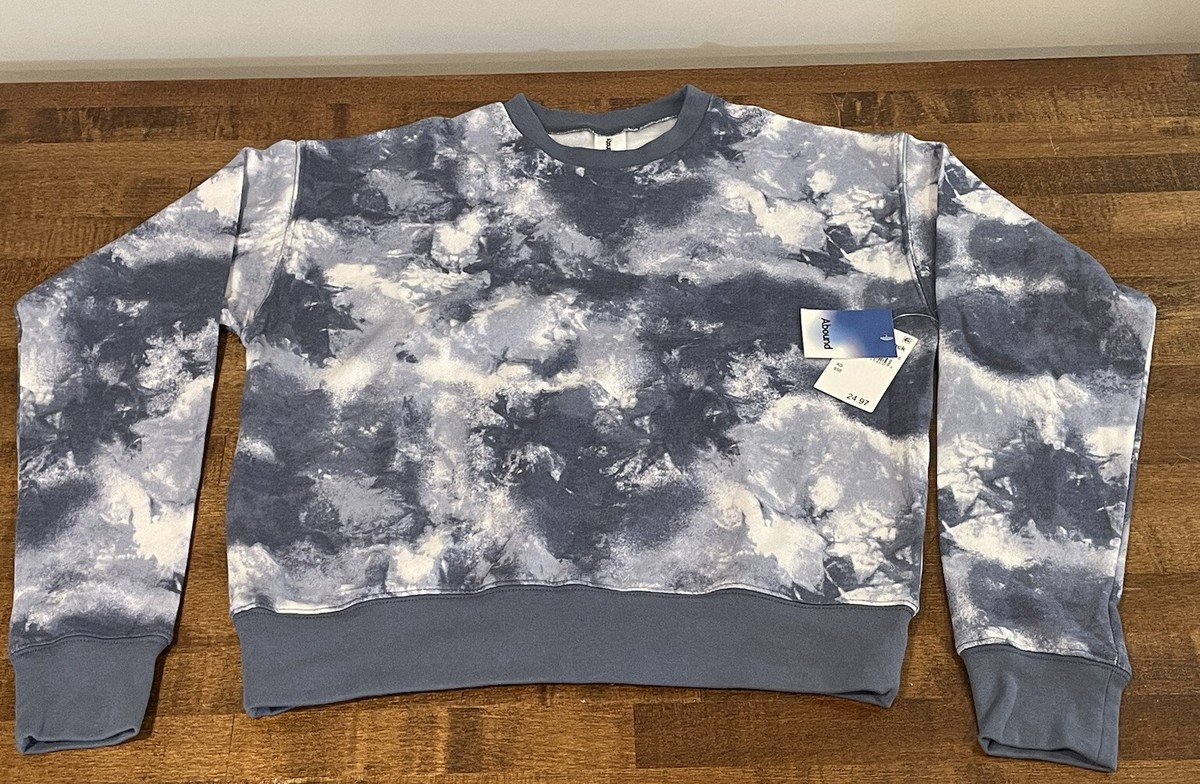 Nordstrom Rack Abound Blue Ivory Tie Dye Sweatshirt, Extra Small, NWT Cozy  | eBay