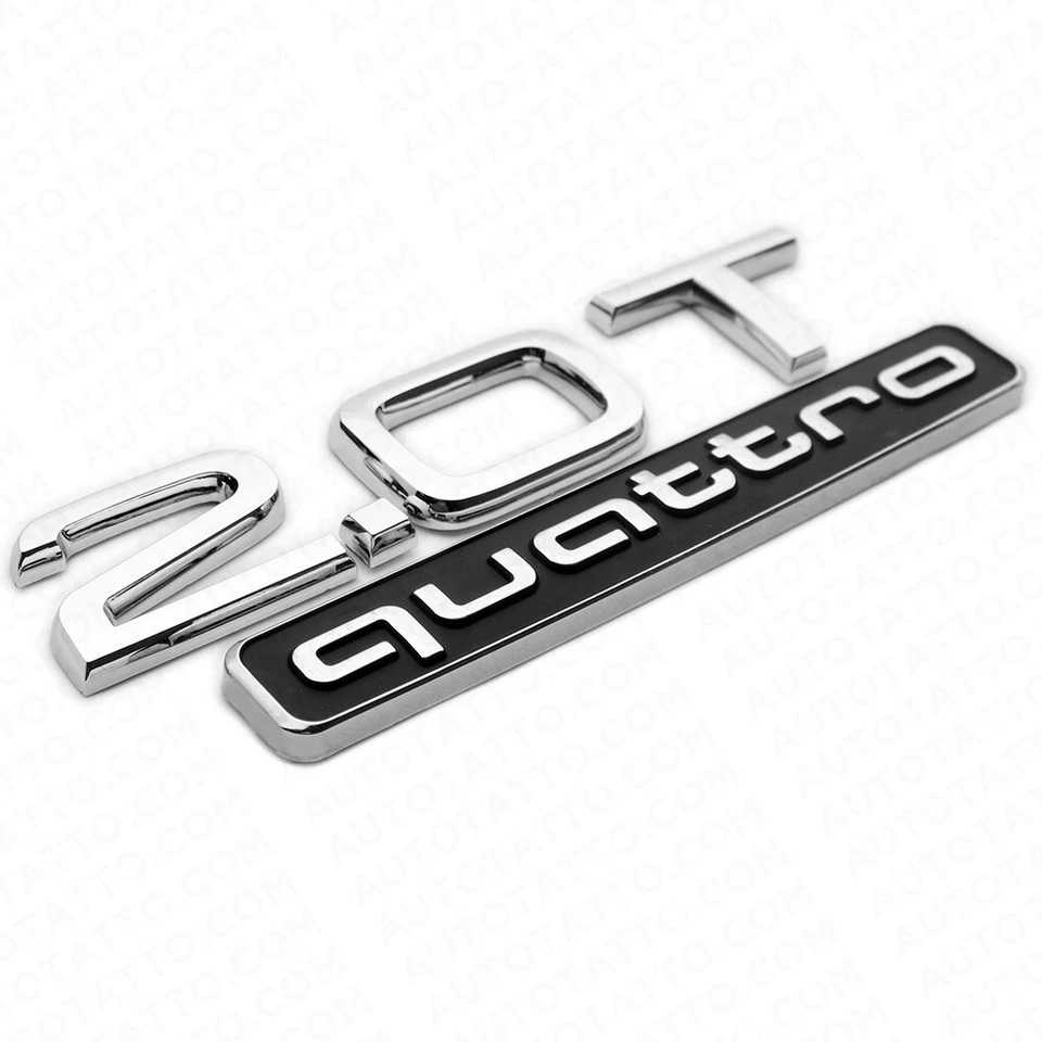 17-22 Audi Rear Trunk Deck Lid 2.0T Quattro Nameplate Emblem Badge Chrome - Изображение 2 из 4