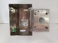 ALLEN BRADLEY 800H-1HZ4 PUSHBUTTON ENCLOSURE STAINLESS STEEL 2 HOLE SERIES P