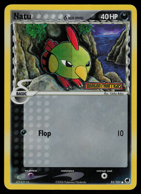 Natu - 55/101 - Pokemon Card Ex Dragon Frontiers Reverse Holo Common ...