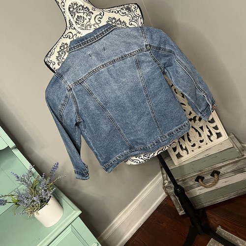 Tommy Bahama Kids Distressed Denim Jean Jacket Size 6x - Picture 5 of 8