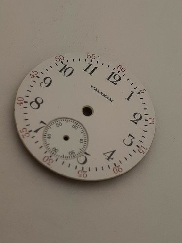 Waltham O size Porcelain Dial Excellent Condition, 2 dials per order