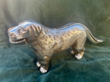 Heavy Cast Iron Nickel Plated Edwardian Nutcracker In Shape Of Dog