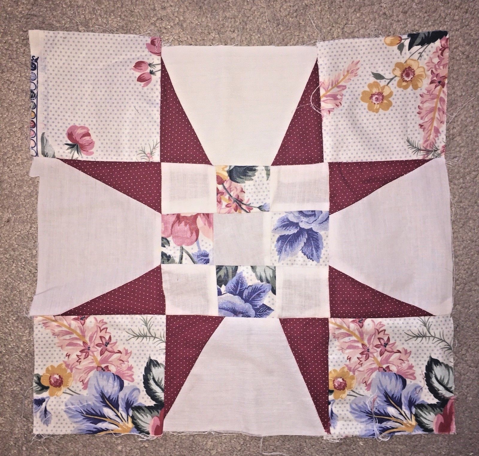 Vintage Quilt Squares 14" Cotton Waverly Fabric eBay