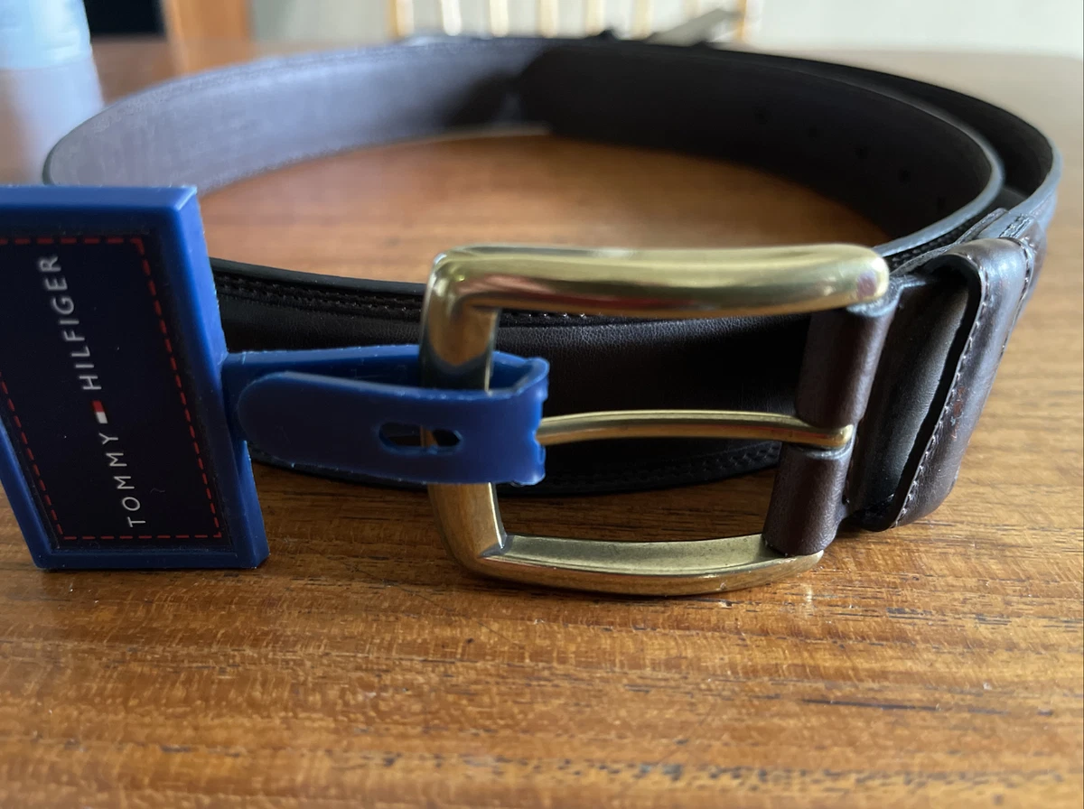 Tommy HILFIGER Mens Belt Size 36 Brand New Dark Brown Price Fixed